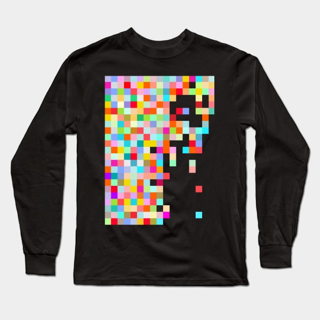 Abstract Color pixel melt 2 Long Sleeve T-Shirt by TommySniderArt